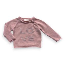 FRENCHY YUMMY, Pull rose love en cachemire, 6 mois