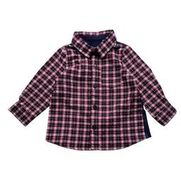 IKKS, Chemise à carreaux rouge et bleu marine, 6 mois