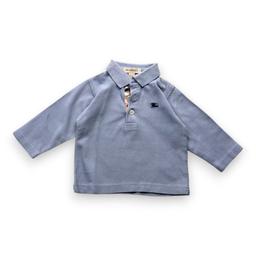 BURBERRY, Polo manches longues gris, 6 mois