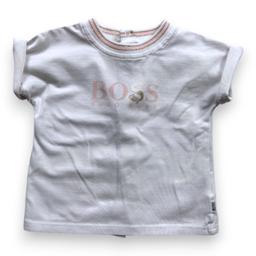 HUGO BOSS, T-shirt blanc avec imprimé, 6 mois