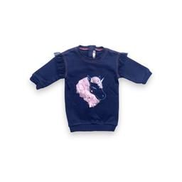 BILLIEBLUSH, Robe pull bleu marine licorne, 6 mois