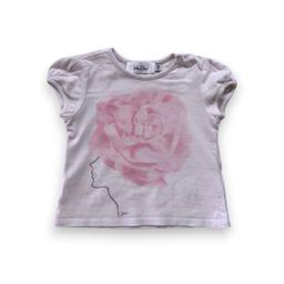 BABY DIOR, T-shirt à maches courtes blanc avec imprimé, 6 mois