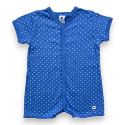 PETIT BATEAU, Combinaison courte bleue étoiles, 6 mois