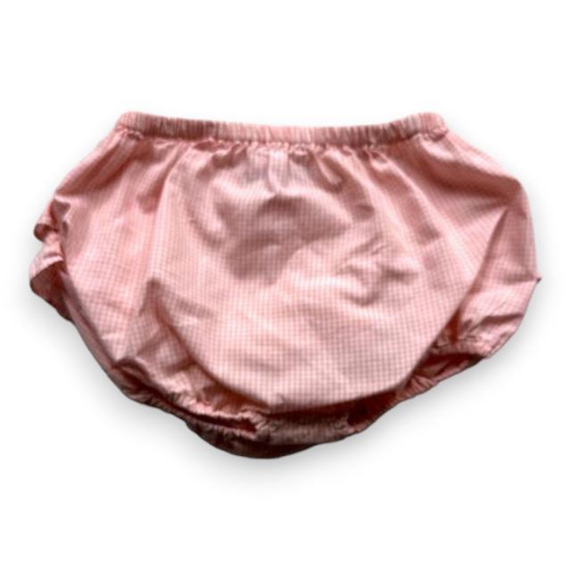 MOLLI, Bloomer rose et blanc imprimé vichy, 3 mois