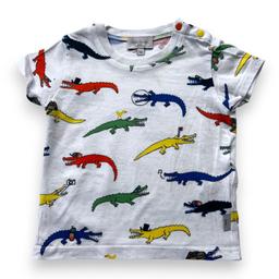 PAUL SMITH, t-shirt blanc imprimé dinosaure, 6 mois