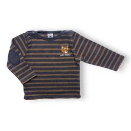 PETIT BATEAU, T shirt manches longues à rayures, 18 mois