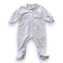 PETIT BATEAU, Pyjama blanc, 6 mois