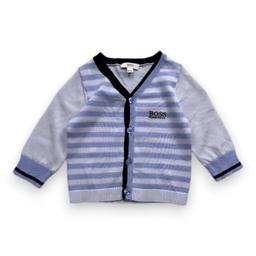 HUGO BOSS, cardigan à rayures bleu, 6 mois