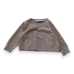 BONPOINT, Cardigan en lin marron, 18 mois