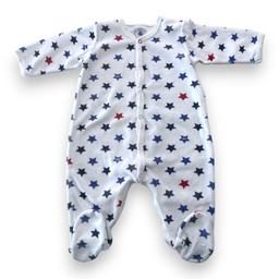 PETIT BATEAU, Pyjama blanc imprimé, 6 mois