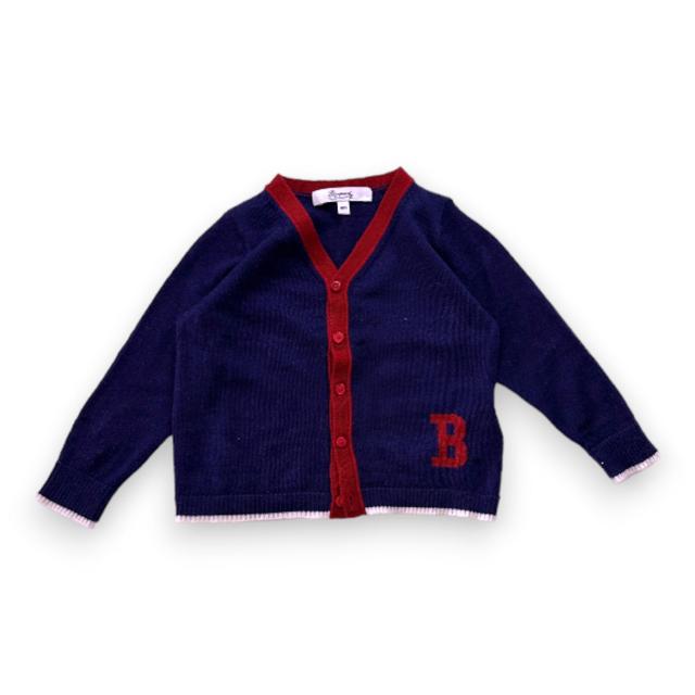 BONPOINT, Cardigan en laine bleu marine, 18 mois