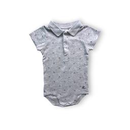 PETIT BATEAU, Body gris motifs ancres, 18 mois