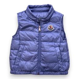 MONCLER, Doudoune sans manches bleu ciel, 9 mois