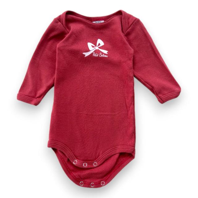 PETIT BATEAU, Body rose à manches longues, 3 mois