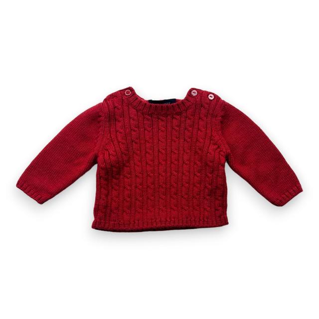 BURBERRY, Pull rouge, 3 mois