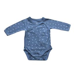 PETIT BATEAU, Bodie bleu à manches longues et étoiles, 3 mois