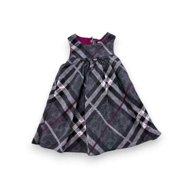 BURBERRY, Robe grise et violette, 9 mois