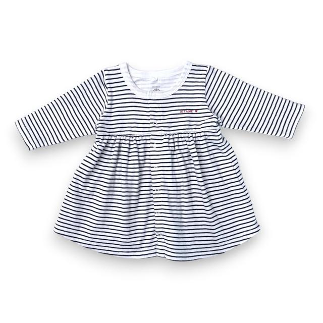 PETIT BATEAU, Robe à rayures, 6 mois