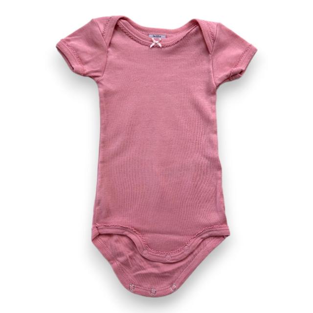 PETIT BATEAU, Body rose à ma,ches courtes, 3 mois