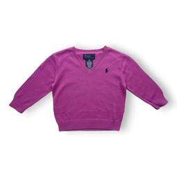 RALPH LAUREN, Pull col V violet, 18 mois