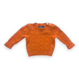 RALPH LAUREN, Pull orange en cachemire (neuf), 9 mois