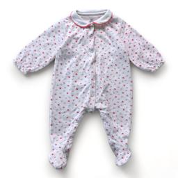 PETIT BATEAU, Pyjama rose à fleurs, 3 mois