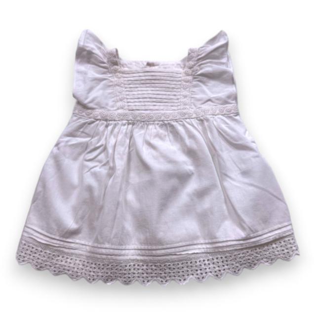 BONPOINT, Robe blanche avec broderies, 6 mois