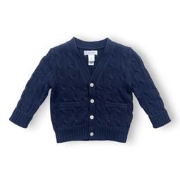 RALPH LAUREN, Cardigan bleu marine, 9 mois