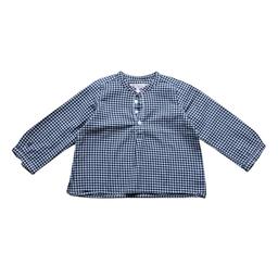 BONPOINT, Chemise à carreaux bleue et blanche, 18 mois