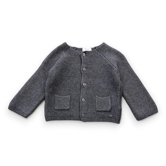 CYRILLUS, Cardigan gris effet tricot, 6 mois