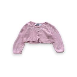 BABY DIOR, Cardigan rose texturé, 3 mois