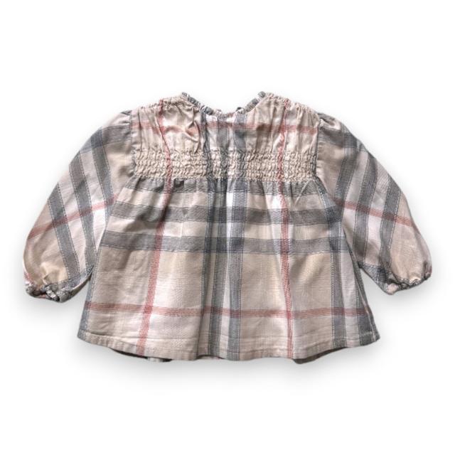 BURBERRY, Blouse imprimée check Burberry, 12 mois