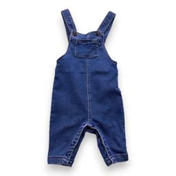 PETIT BATEAU, Salopette bleue en jean, 12 mois