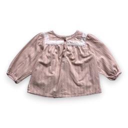 BONPOINT, Blouse rose à rayures, 12 mois