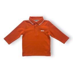 HUGO BOSS, Polo manches longues orange (neuf), 12 mois