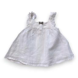 CHLOE, Robe blanche en lin, 3 mois