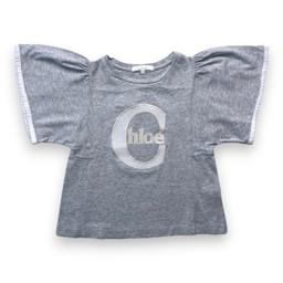 CHLOE, T shirt gris à manches larges, 5 ans