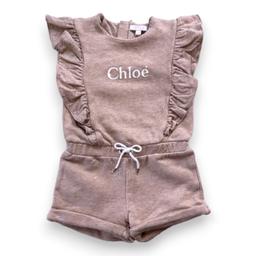 CHLOE, Combi-short marron imprimé "Chloé", 18 mois