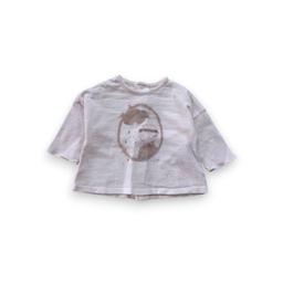 CHLOE, T-shirt à manches longues blanc avec imprimé, 1 mois