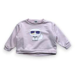 KARL LAGERFELD, Sweat rose avec imprimé, 2 ans