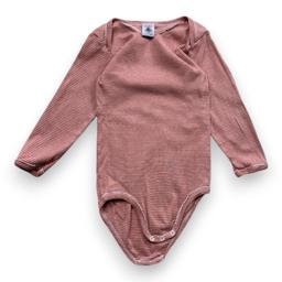 PETIT BATEAU, Body rose et blanc à rayures, 3 ans