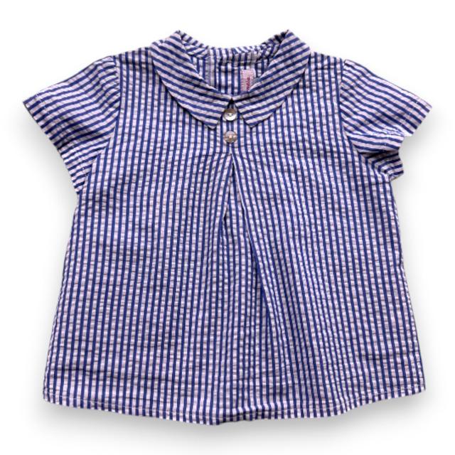 AMAIA, Chemise blanche et bleue à rayures, 12 mois