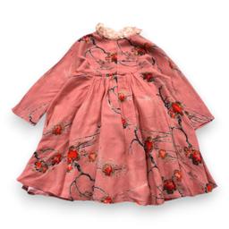 CARAMEL, Robe rose à fleurs neuve, 3 ans