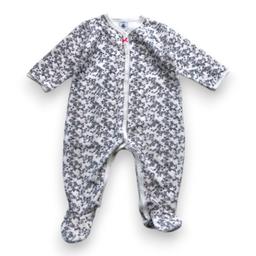 PETIT BATEAU, Pyjama blanc à fleurs, 12 mois