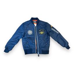 SCHOTT, Veste bomber bleue, orange, 10 ans