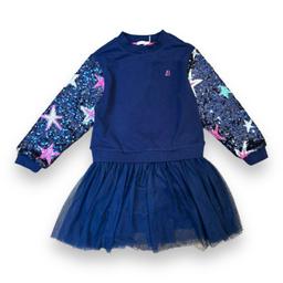 BILLIEBLUSH, Robe bleue et rose manches longues à sequins, 8 ans