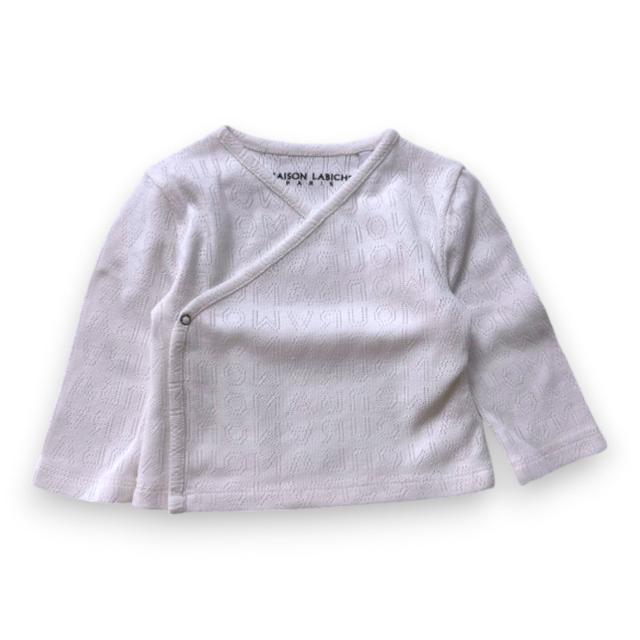 MAISON LABICHE, T-shirt blanc à manches longues, 3 mois