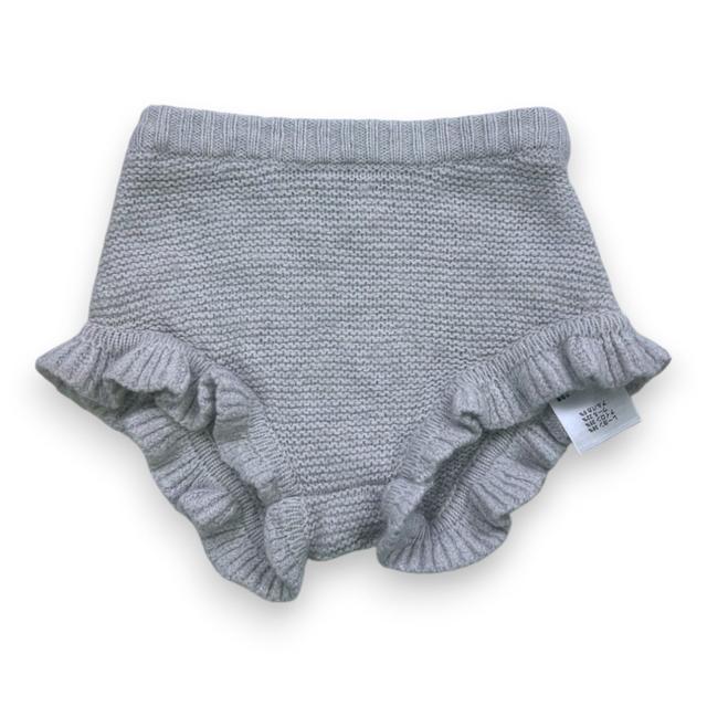 BONTON, Bloomer à volants grise en tricot, 6 mois