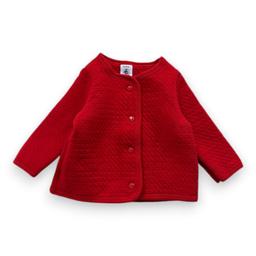 PETIT BATEAU, Cardigan rouge, 6 mois