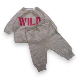 ZADIG & VOLTAIRE, Ensemble en laine beige "wild", 3 mois